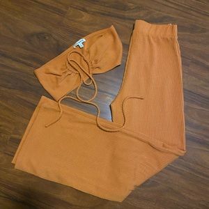Orange 2 piece pant set